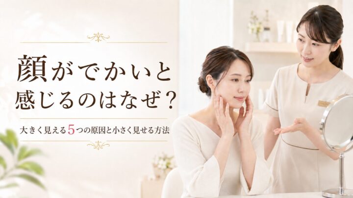 顔がでかく見える原因と小さく見せる方法を相談する女性